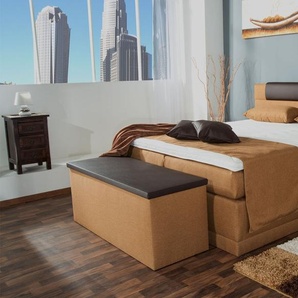 Boxspringbett Piano, 180x200 cm, beige, Härtegrad H2, H3, H4 wählbar