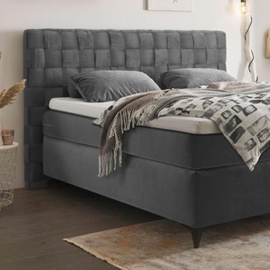 Boxspringbett Pula 8, grau, 180 x 200 cm