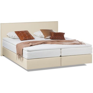 Boxbett Ramona Kunstleder 180 x 200cm Kunstleder Beige/Beige