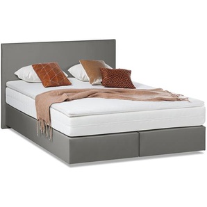Boxbett Ramona Kunstleder 140 x 200cm Kunstleder Grau/Grau