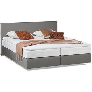 Boxbett Ramona Kunstleder 180 x 200cm Kunstleder Grau/Grau