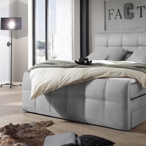 Boxspringbett Sacramento B2, grau, 180 x 200 cm