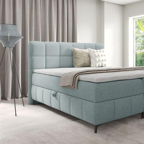 Boxspringbett Schlafzimmerbett SOPHIE 120x200cm Stoff Aragon Sky