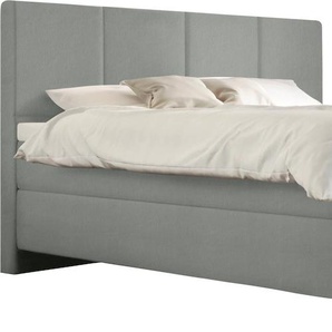 Boxspringbett SCHLARAFFIA Saga Komplettbetten Gr. Kunstleder LEATHERLOOK, Liegefläche B/L: 120 cm x 200 cm, H2, 7-Zonen-Tonnentaschen-Federkernmatratze, silberfarben (silver) Boxspringbetten ohne Bettkasten GELTEX Next Topper, Metallfuß in Chrom,