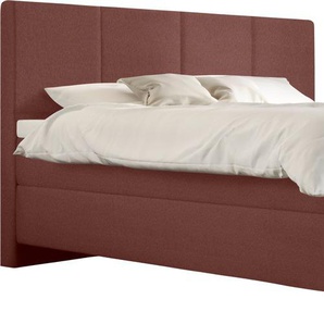 Boxspringbett SCHLARAFFIA Saga Komplettbetten Gr. Webstoff FUTURE, Liegefläche B/L: 120 cm x 200 cm, H2, 7-Zonen-Tonnentaschen-Federkernmatratze, rosa (blossom) Boxspringbetten ohne Bettkasten GELTEX Next Topper, Metallfuß in Chrom, niedriges Kopfteilhöhe