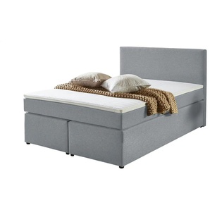 Boxspringbett - silber - Materialmix - 140 cm - 105 cm | Möbel Kraft