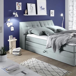 Boxspringbett Space 2, hellblau, 180 x 200 cm