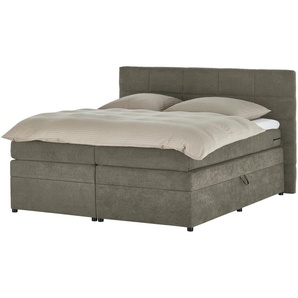 Boxspringbett mit Bettkasten Suffolk ¦ grau ¦ Maße (cm): B: 204 H: 124