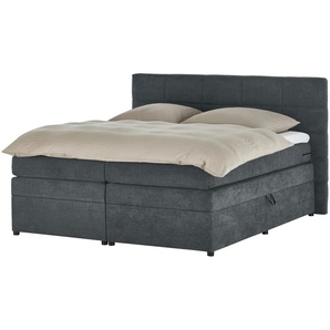 Boxspringbett mit Bettkasten Suffolk ¦ grau ¦ Maße (cm): B: 204 H: 124