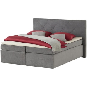 Boxspringbett  Surrey ¦ grau ¦ Maße (cm): B: 201 H: 122