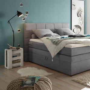 Boxspringbett Tacoma 3 , Soro grau, 180 x 200 cm