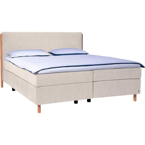 Boxspringbett TOM TAILOR CALIFORNIA BOX Komplettbetten Gr. Chenille GCP ohne TOM TAILOR Print, Liegefläche B/L: 160 cm x 200 cm, H2 + H2, 5-Zonen-Tonnentaschen-Federkernmatratze, weiß (zinc gcp 11) Boxspringbetten ohne Bettkasten Komplettbetten mit