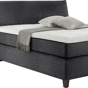 Boxspringbett TOM TAILOR COLOR BOX Komplettbetten Gr. Struktur fein TBO ohne TOM TAILOR Print, Liegefläche B/L: 140 cm x 200 cm, Gewicht bis: 80 kg H2, 5-Zonen-Tonnentaschen-Federkernmatratze, grau (anthracite tbo 9) Boxspringbetten ohne Bettkasten