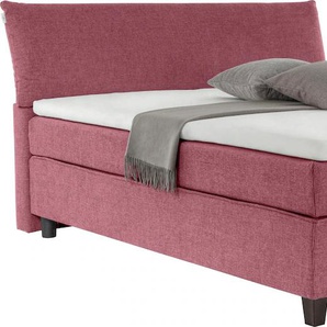 Boxspringbett TOM TAILOR COLOR BOX Komplettbetten Gr. Struktur grob TCU ohne TOM TAILOR Print, Liegefläche B/L: 180 cm x 200 cm, Gewicht bis: 100 kg H3, 5-Zonen-Tonnentaschen-Federkernmatratze, rot (rich coral tcu 17) Boxspringbetten ohne Bettkasten