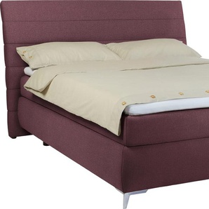 Boxspringbett TOM TAILOR HOME SOFT LINES BOX Komplettbetten Gr. Struktur fein TBO ohne TOM TAILOR Print, Liegefläche B/L: 200 cm x 200 cm, H2 + H3, 5-Zonen-Tonnentaschen-Federkernmatratze, lila (mauve tbo 107) Boxspringbetten ohne Bettkasten mit
