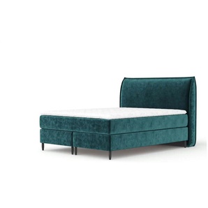 maison de rêve Boxspringbett   ¦ türkis/petrol ¦ Maße (cm): B: 211 H: 125