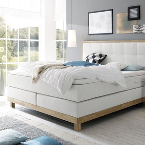 Boxspringbett Vilani, weiß, 140x200 cm, H3 bis 120kg