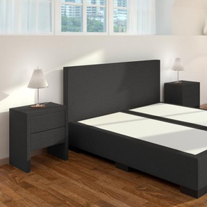 Boxspringbett William ohne Matratze 120 x 200 cm Dunkelgrau