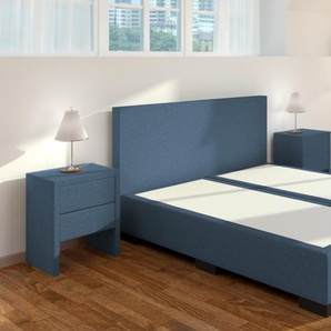 Boxspringbett William ohne Matratze 120 x 210 cm Blau