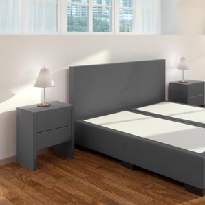 Boxspringbett William ohne Matratze 120 x 210 cm Grau