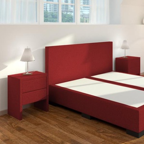 Boxspringbett William ohne Matratze 140 x 200 cm Burgundy