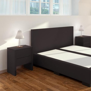 Boxspringbett William ohne Matratze 180 x 200 cm Mokka