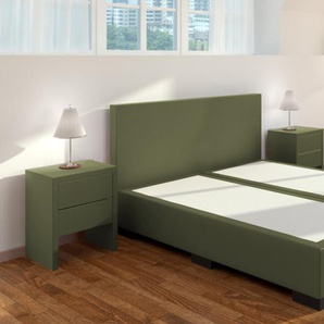 Boxspringbett William ohne Matratze 180 x 200 cm Olive