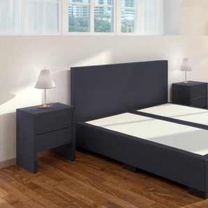 Boxspringbett William ohne Matratze 180 x 210 cm Navy