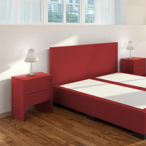 Boxspringbett William ohne Matratze 180 x 210 cm Rot