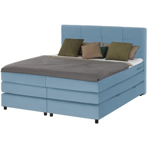Boxspringbett  Wind ¦ blau ¦ Maße (cm): B: 160 H: 152