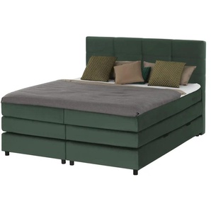 Boxspringbett  Wind ¦ grün ¦ Maße (cm): B: 180 H: 152
