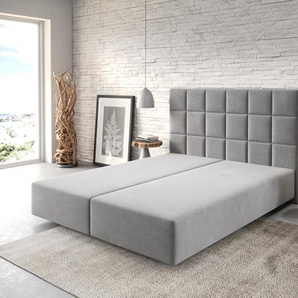 Boxspringgestell Dream-Fine 160x200 cm Mikrofaser Grau, Bettgestelle