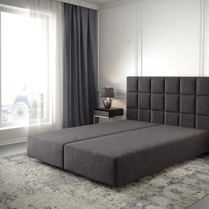 Boxspringgestell Dream-Fine 160x200 cm Mikrofaser Schwarz, Bettgestelle