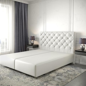 Boxspringgestell Dream-Great 140x200 cm Kunstleder Weiß, Bettgestelle