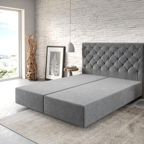 Boxspringgestell Dream-Great 160x200 cm Mikrofaser Anthrazit, Bettgestelle