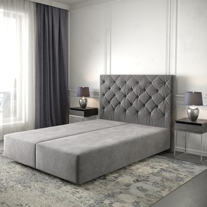 Boxspringgestell Dream-Great 160x200 cm Mikrofaser Taupe, Bettgestelle