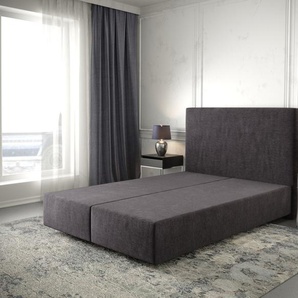 Boxspringgestell Dream-Well 140x200 cm Mikrofaser Schwarz, Bettgestelle