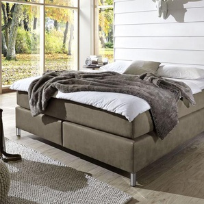 Boxspringliege Zamora, weiß, 140x200 cm, H3 bis 120kg
