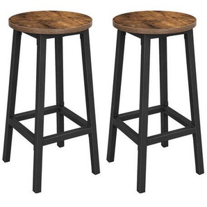 Boxxx Barhocker-Set, Braun, Schwarz, Metall, Recyclingholz, Schichtholz, eckig, 32x65x30 cm, Typenauswahl, abwischbar, Esszimmer, Barmöbel, Barhocker