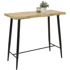 Boxxx Bartisch, Schwarz, Eiche, Metall, Holzwerkstoff, rechteckig, Rundrohr, konisch, 60x108.5x120 cm, Esszimmer, Tische, Stehtische