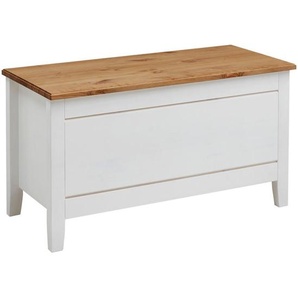 Boxxx Bettbank, Weiß, Laugenfarbig, Holz, Kiefer, massiv, 86x47x38 cm, in verschiedenen Größen erhältlich, Wohnzimmer, Hocker, Sitzhocker