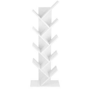 Boxxx Bücherwand, Weiß, Holzwerkstoff, 8 Fächer, 50x142x25 cm, Typenauswahl, stehend, Wohnzimmer, Regale, Bücherregale