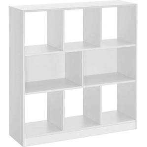 Boxxx Bücherwand, Weiß, Holzwerkstoff, 97.5x100x30 cm, in verschiedenen Größen erhältlich, Arbeitszimmer, Büroregale, Bücherregale