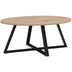 Boxxx Couchtisch, Schwarz, Eiche Artisan, Metall, Holzwerkstoff, oval, eckig, U-Form, 70x39x90 cm, Wohnzimmer, Wohnzimmertische, Couchtische, Couchtische Metall