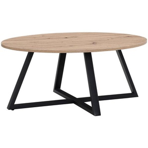 Boxxx Couchtisch, Schwarz, Eiche Artisan, Metall, Holzwerkstoff, oval, eckig, U-Form, 70x39x90 cm, Wohnzimmer, Wohnzimmertische, Couchtische,