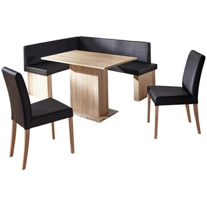Boxxx Eckbankgruppe , Schwarz, Sonoma Eiche , Textil , eckig , 169x130 cm , Typenauswahl , Esszimmer, Bänke, Tisch- & Eckbankgruppen