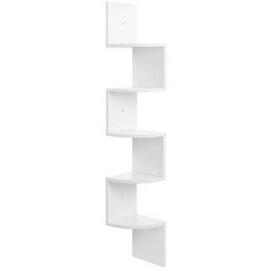 Boxxx Eckregal, Weiß, Holzwerkstoff, 5 Fächer, 20x127.5x20 cm, Typenauswahl, Beimöbel erhältlich, hängend, Wohnzimmer, Regale, Eckregale