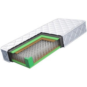 Boxxx Federkernmatratze, Weiß, Textil, H4, 180x200 cm, Oeko-Tex® Standard 100, atmungsaktiv, alternative Größen erhältlich, Schlafzimmer