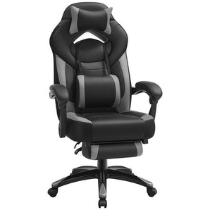 Boxxx Gamingstuhl, Grau, Schwarz, Textil, Drehkreuz, 70x128x64 cm, Wippfunktion, ergonomische Rückenlehne, Kinder & Jugendmöbel, Jugendmöbel, Gamingstühle