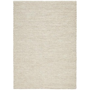 Boxxx Handwebteppich Happy, Weiß, Textil, Abstraktes, rechteckig, 80x150 cm, in verschiedenen Größen erhältlich, leicht zusammenrollbar, Teppiche & Böden, Teppiche, Naturteppiche